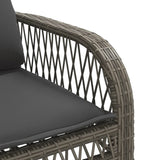 4 Piece Garden Sofa Set with Cushions Grey Poly Rattan - Extra Image