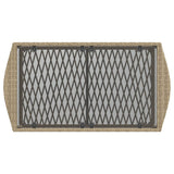 4 Piece Garden Sofa Set with Cushions Beige Poly Rattan - Extra Image