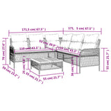 2 Piece Garden Sofa Set with Cushions Black Poly Rattan