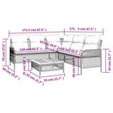 2 Piece Garden Sofa Set with Cushions Grey Poly Rattan