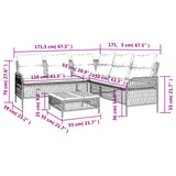 2 Piece Garden Sofa Set with Cushions Grey Poly Rattan - Extra Image
