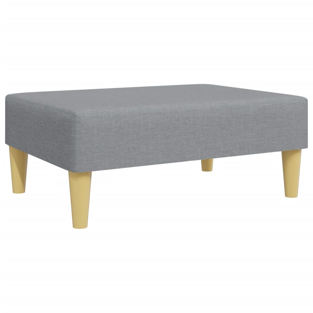 Footstool Light Grey 77x55x31 cm Fabric