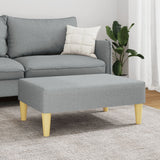 Footstool Light Grey 77x55x31 cm Fabric