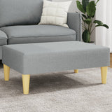 Footstool Light Grey 77x55x31 cm Fabric