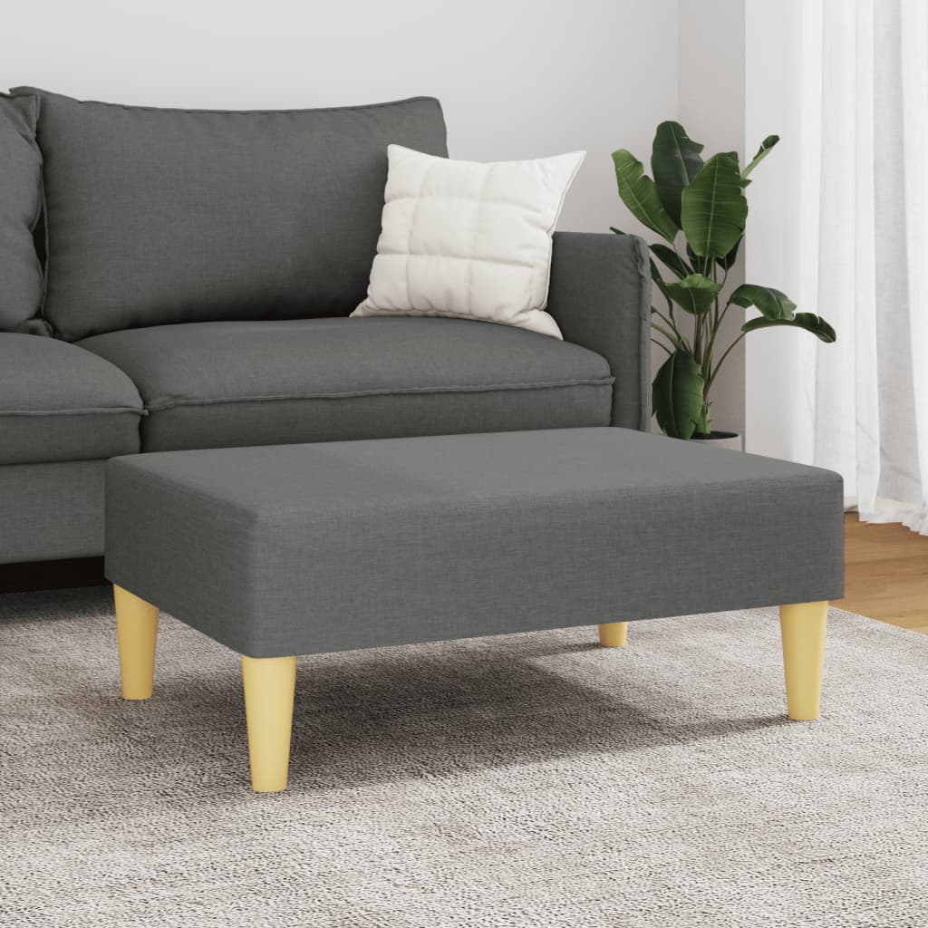 Footstool Dark Grey 77x55x31 cm Fabric