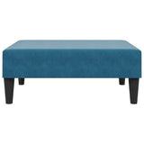Footstool Blue 77x55x31 cm Velvet - Top-Down View