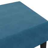 Footstool Blue 77x55x31 cm Velvet - Rear View