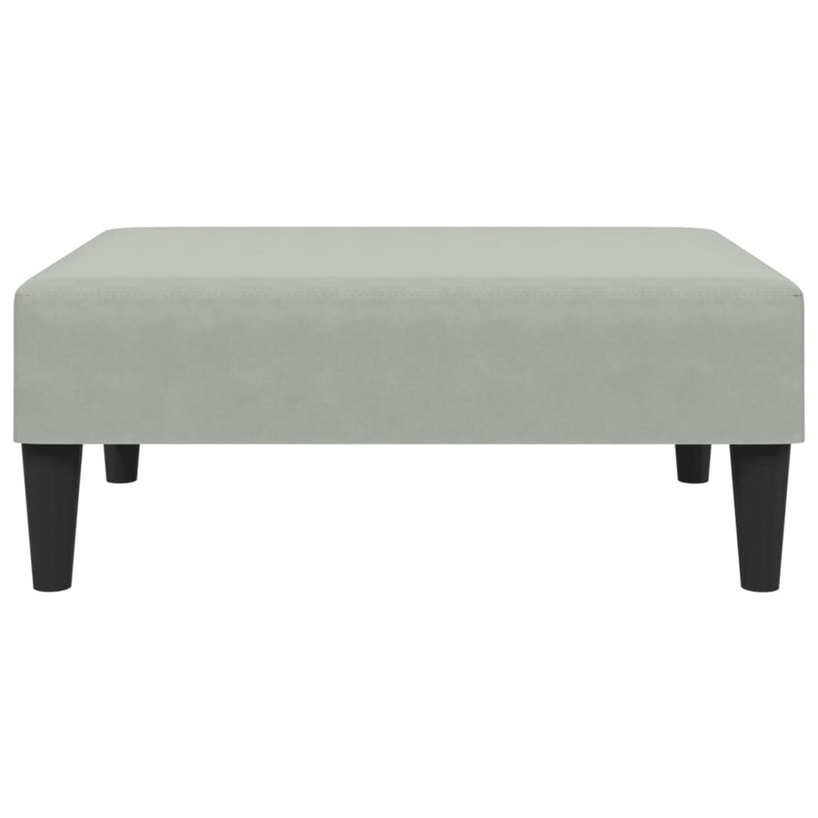 Footstool Light Grey 77x55x31 cm Velvet