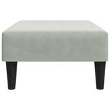 Footstool Light Grey 77x55x31 cm Velvet - 45-Degree Angle