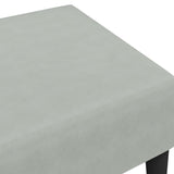 Footstool Light Grey 77x55x31 cm Velvet - Rear View