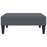 Footstool Dark Grey 77x55x31 cm Velvet - Top-Down View