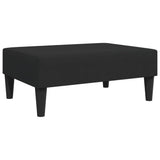 Footstool Black 77x55x31 cm Velvet - Front View