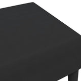 Footstool Black 77x55x31 cm Velvet - Rear View