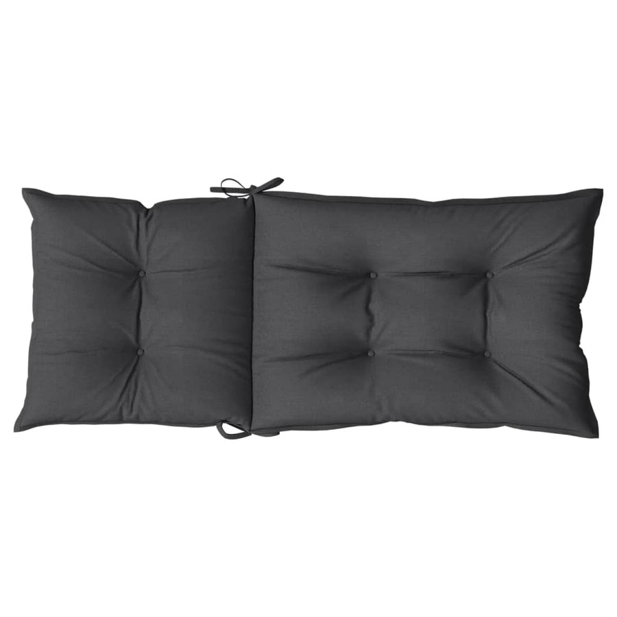 Highback Chair Cushions 6 pcs Melange Anthracite 120x50x7 cm
