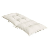 Highback Chair Cushions 4 pcs Melange Cream 120x50x7 cm Fabric