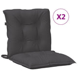 Lowback Chair Cushions 2 pcs Melange Anthracite 100x50x7 cm Fabric