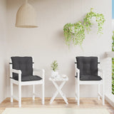 Lowback Chair Cushions 2 pcs Melange Anthracite 100x50x7 cm Fabric - Side View