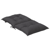 Lowback Chair Cushions 2 pcs Melange Anthracite 100x50x7 cm Fabric