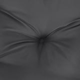 Lowback Chair Cushions 2 pcs Melange Anthracite 100x50x7 cm Fabric - Low Angle