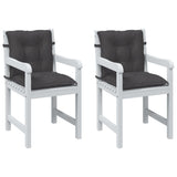 Lowback Chair Cushions 2 pcs Melange Anthracite 100x50x7 cm Fabric
