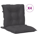 Lowback Chair Cushions 4 pcs Melange Anthracite 100x50x7 cm Fabric - Front View
