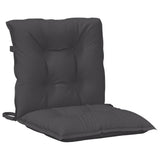Lowback Chair Cushions 4 pcs Melange Anthracite 100x50x7 cm Fabric