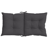 Lowback Chair Cushions 4 pcs Melange Anthracite 100x50x7 cm Fabric - Close-Up Angle