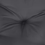 Lowback Chair Cushions 4 pcs Melange Anthracite 100x50x7 cm Fabric - Low Angle