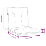 Lowback Chair Cushions 4 pcs Melange Anthracite 100x50x7 cm Fabric - Extra Image