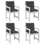Lowback Chair Cushions 4 pcs Melange Anthracite 100x50x7 cm Fabric