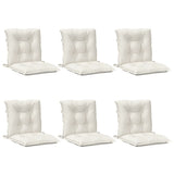 Lowback Chair Cushions 6 pcs Melange Cream 100x50x7 cm Fabric