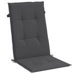 Highback Chair Cushions 4 pcs Melange Anthracite 120x50x4 cm