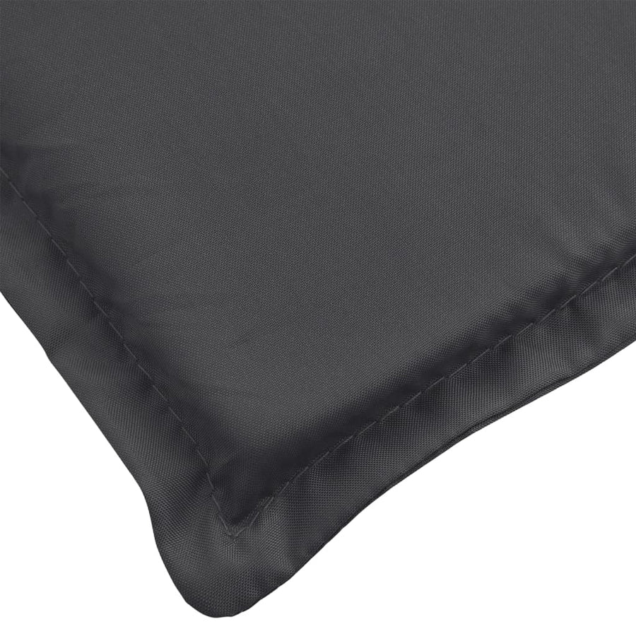 Highback Chair Cushions 4 pcs Melange Anthracite 120x50x4 cm
