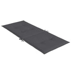 Highback Chair Cushions 6 pcs Melange Anthracite 120x50x4 cm
