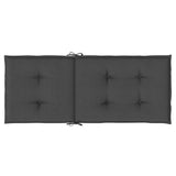 Highback Chair Cushions 6 pcs Melange Anthracite 120x50x4 cm Fabric