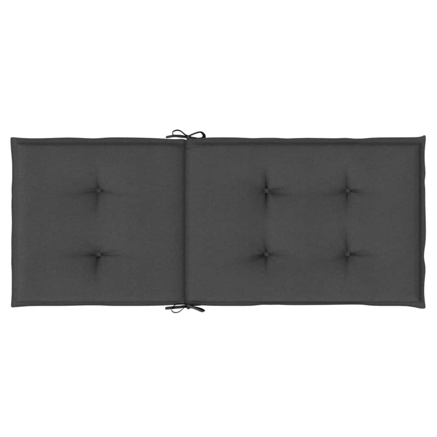 Highback Chair Cushions 6 pcs Melange Anthracite 120x50x4 cm