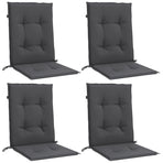 Lowback Chair Cushions 4 pcs Melange Anthracite 100x50x4 cm