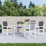 Lowback Chair Cushions 4 pcs Melange Anthracite 100x50x4 cm Fabric - Top-Down View