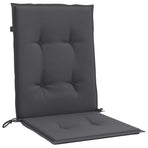 Lowback Chair Cushions 4 pcs Melange Anthracite 100x50x4 cm