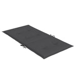 Lowback Chair Cushions 4 pcs Melange Anthracite 100x50x4 cm