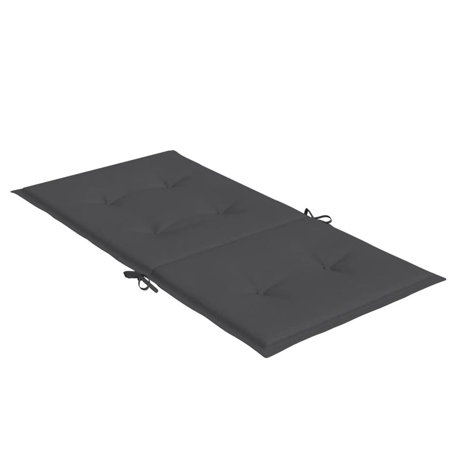 Lowback Chair Cushions 4 pcs Melange Anthracite 100x50x4 cm
