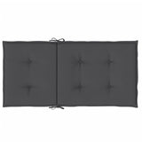 Lowback Chair Cushions 4 pcs Melange Anthracite 100x50x4 cm Fabric - Close-Up Angle