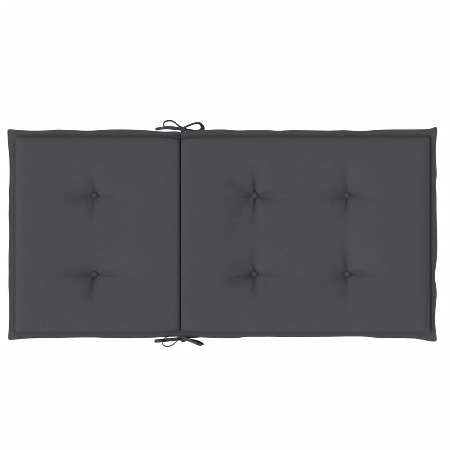 Lowback Chair Cushions 4 pcs Melange Anthracite 100x50x4 cm