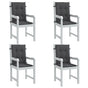 Lowback Chair Cushions 4 pcs Melange Anthracite 100x50x4 cm