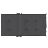 Lowback Chair Cushions 6 pcs Melange Anthracite 100x50x4 cm Fabric - Close-Up Angle