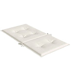 Lowback Chair Cushions 4 pcs Melange Cream 100x50x4 cm Fabric