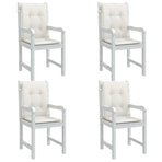 Lowback Chair Cushions 4 pcs Melange Cream 100x50x4 cm Fabric