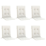 Lowback Chair Cushions 6 pcs Melange Cream 100x50x4 cm Fabric