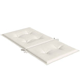 Lowback Chair Cushions 6 pcs Melange Cream 100x50x4 cm Fabric