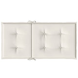 Lowback Chair Cushions 6 pcs Melange Cream 100x50x4 cm Fabric - Close-Up Angle